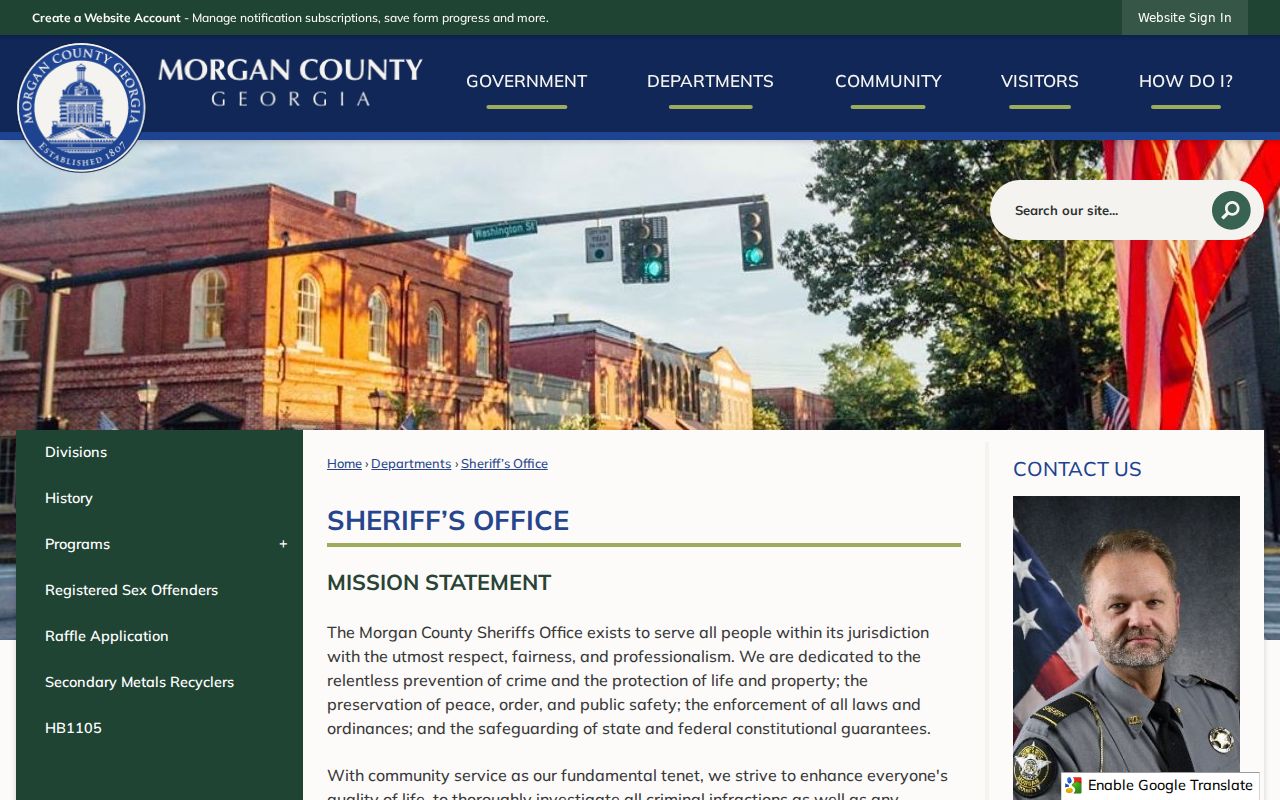 Morgan County Sheriff headquarters serving Bostwick law-enforcement record requests