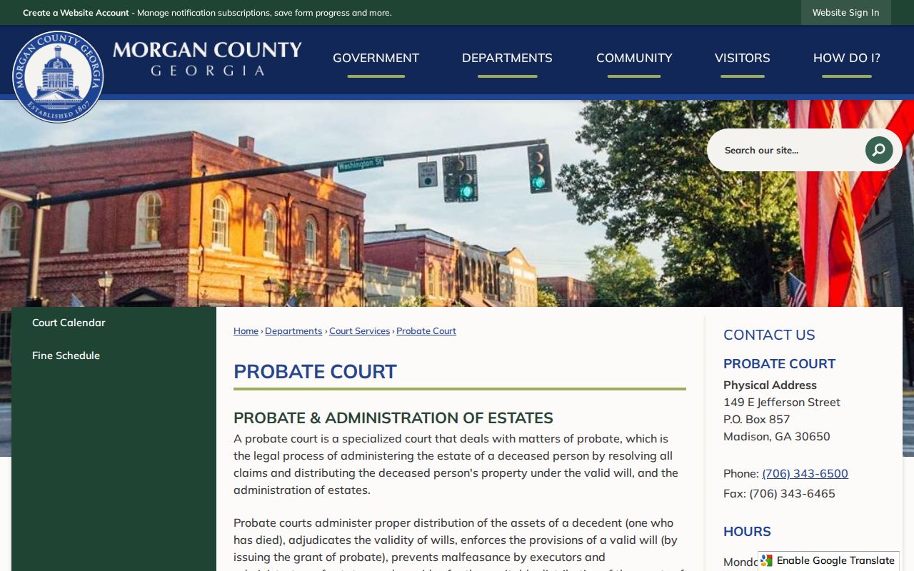 Morgan County Probate Court traffic criminal case counter