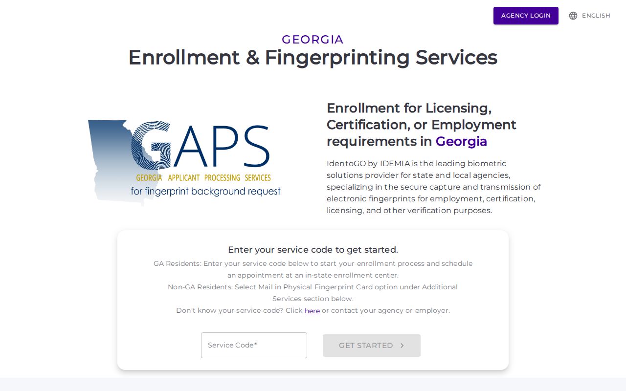Morgan County criminal history GAPS fingerprint appointment system