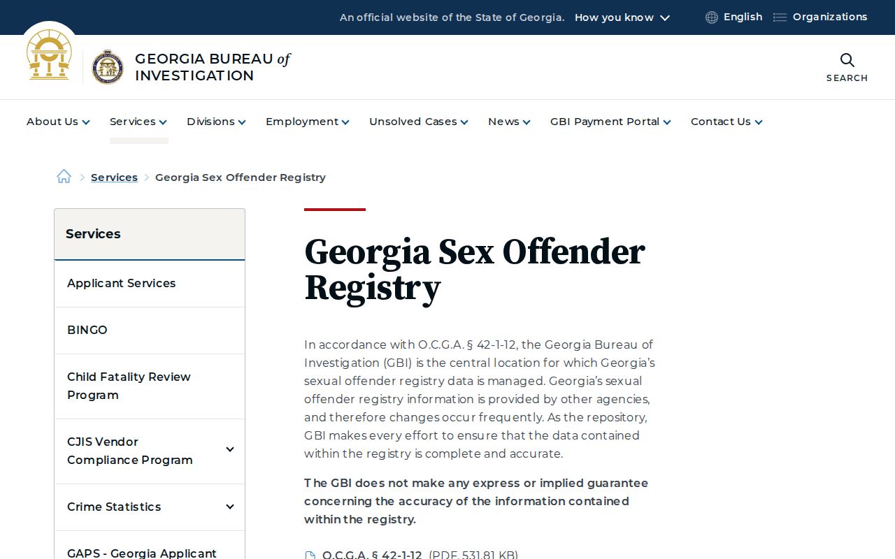 Morgan County sex offender check GBI registry guidance