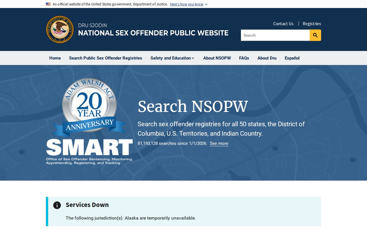 Morgan County sex offender check national NSOPW search