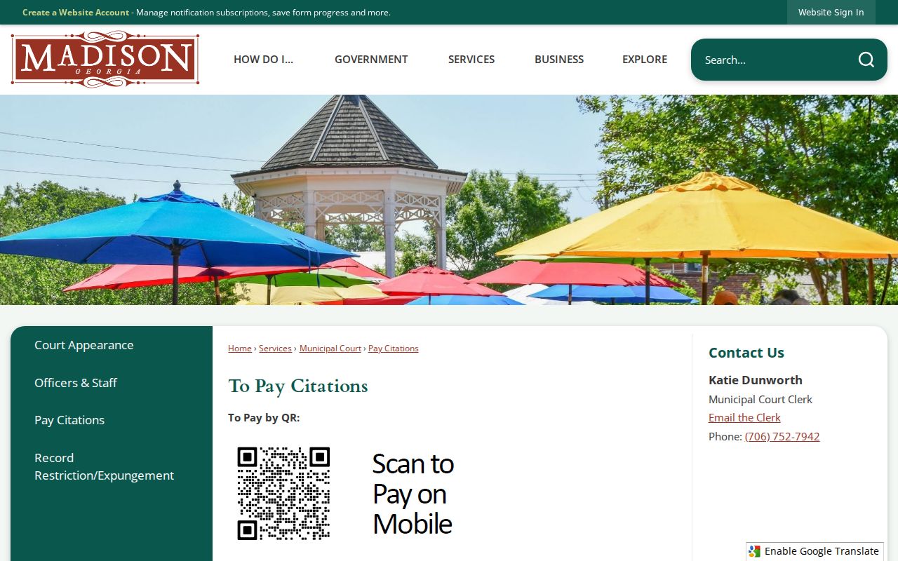 Madison criminal records JusticeONE citation payment interface